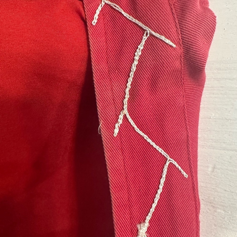 Draper’s & Damon’s Jacket XL Red Floral Embroidered Sequin Beaded Button Front - Picture 2 of 9